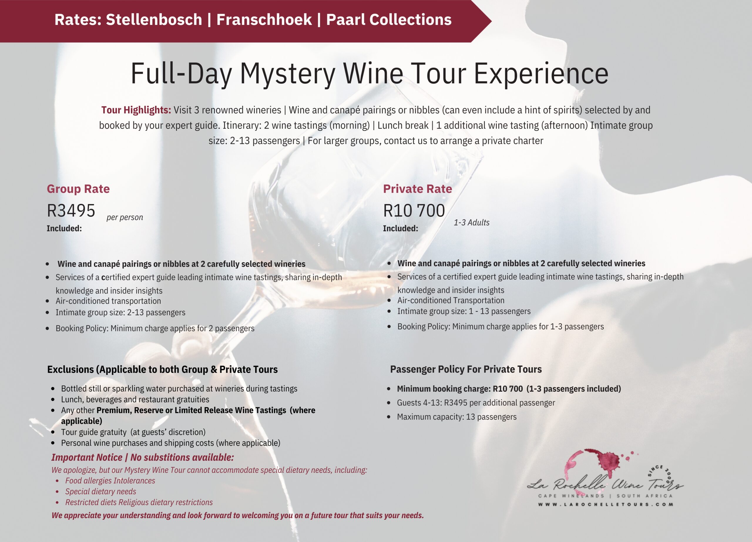 Full Day Mystery Wine Tours