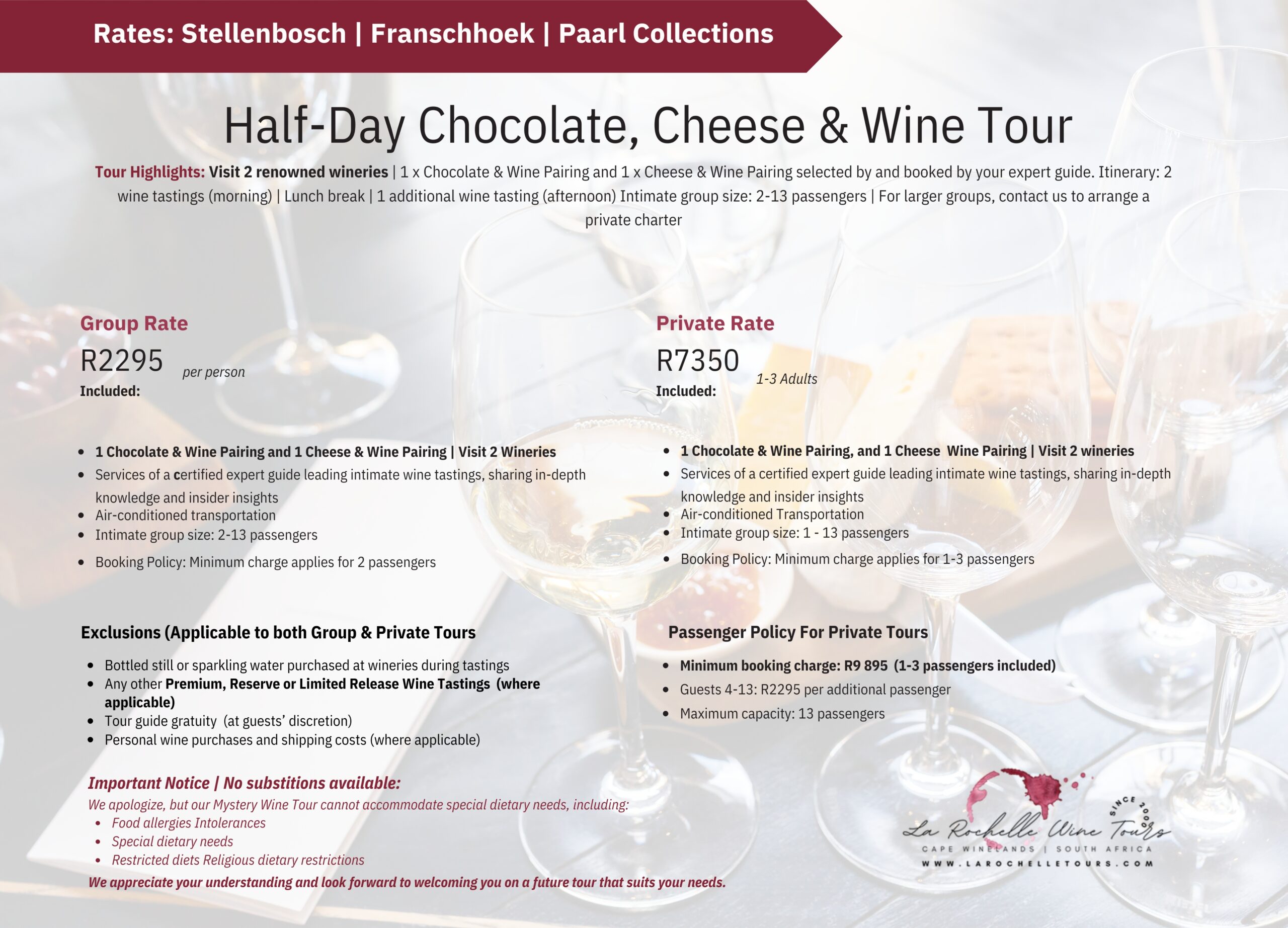 Half Day Chocolate Cheese Tour 